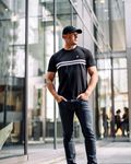 T-shirt Basic "Stripes" Black